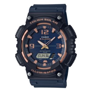 Casio Analog-Dijital AQS810W-2A3V Casio Erkek Mavi Pembe Altın | ENHTYC421