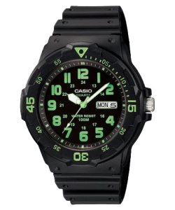 Casio Analog MRW200H-3BV Casio Erkek Siyah Yeşil | ZFHKAW748