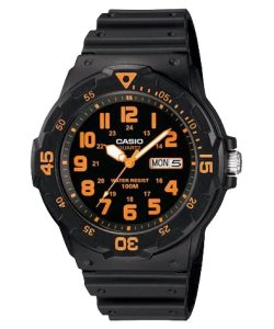 Casio Analog MRW200H-4BV Casio Erkek Siyah Turuncu | WXTDLU406