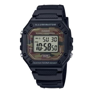 Casio Dijital W218H-5BV Casio Erkek Siyah Camo | DBGAUM238