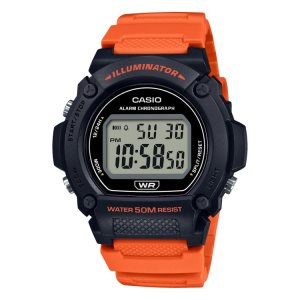 Casio Dijital W219H-4AV Casio Erkek Siyah Turuncu | OBKVJC187