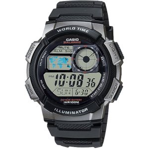 Casio Illuminator Dijital AE1000W-1BV Casio Erkek Siyah Gümüş | HFWXTD329