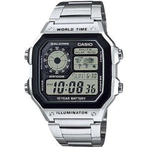 Casio Illuminator Dijital AE1200WHD-1A Casio Erkek Gümüş Siyah | EBDKHS405