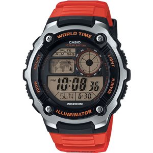 Casio Illuminator Dijital AE2100W-4AV Casio Erkek Kırmızı Turuncu | HVSNLK901