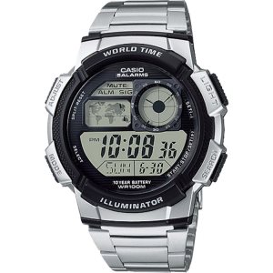 Casio Illuminator Silver-Black Dijital AE1000WD-1AV Casio Erkek Gümüş Siyah | ELUTMA160