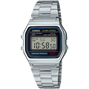 Casio Vintage Stainless Steel Metal A158WA-1 Casio Erkek Gümüş Gri | VLPWYQ327