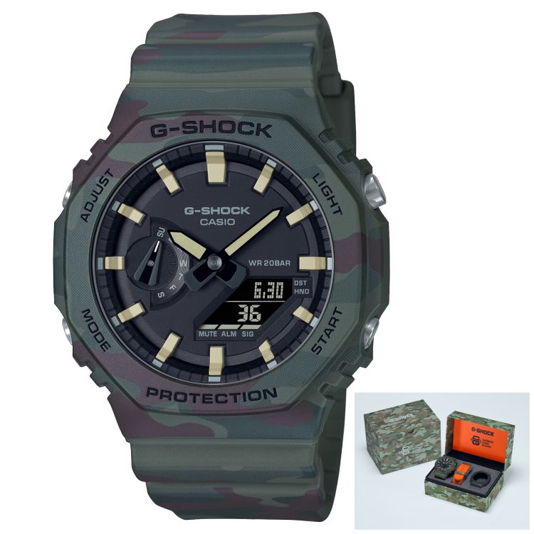 Casio ANALOG-DIGITAL GAE2100WE-3A G-shock Erkek Yeşil | KFZMGC216