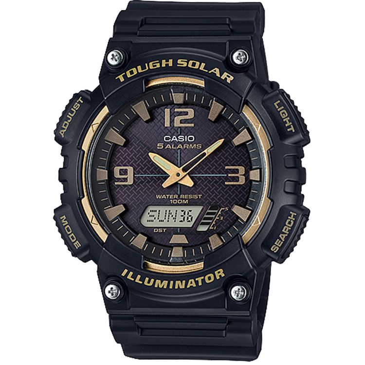 Casio Analog-Dijital AQS810W-1A3V Casio Erkek Siyah Altın | ENSRDT642