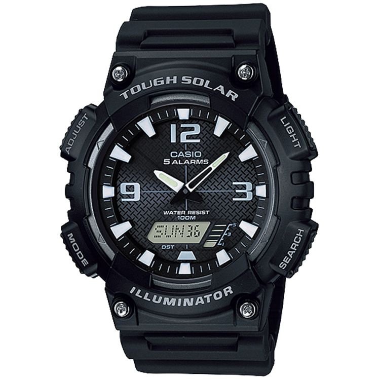 Casio Analog-Dijital AQS810W-1AV Casio Erkek Siyah Beyaz | FUNORM308