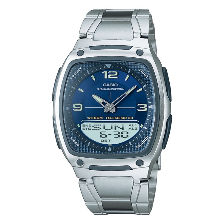 Casio Analog-Dijital AW81D-2AV Casio Erkek Gümüş Mavi | FKJUSH341