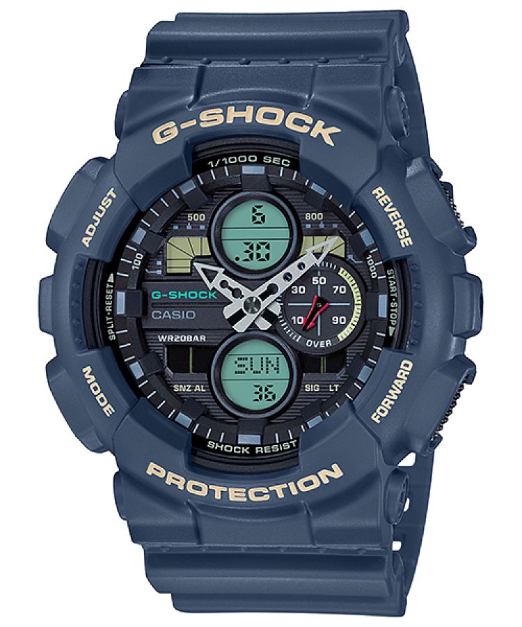 Casio Analog-Dijital GA140-2A G-shock Erkek Koyu Mavi | XCAZTH986