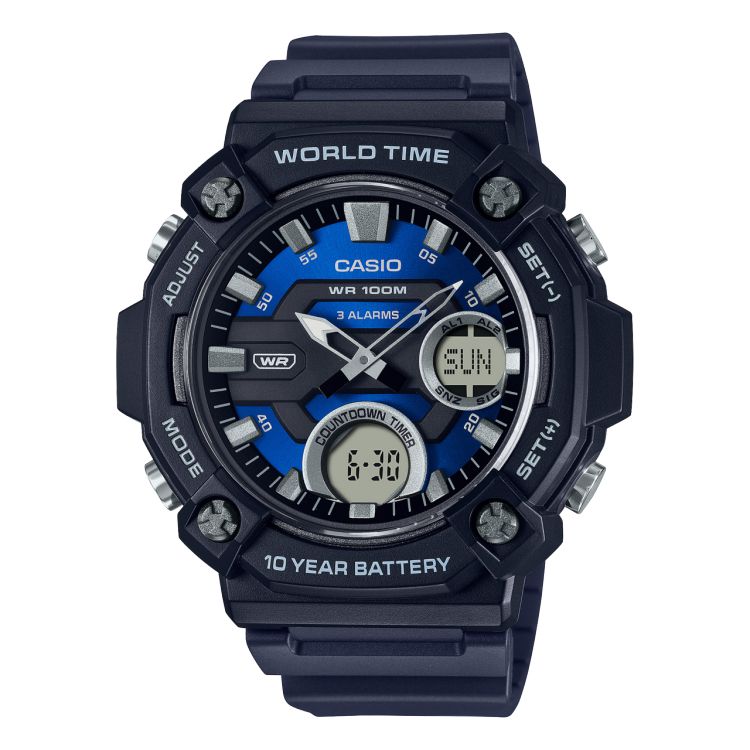 Casio Analog-Dijital Midnight AEQ120W-2AV Casio Erkek Mavi | HSFCBX149