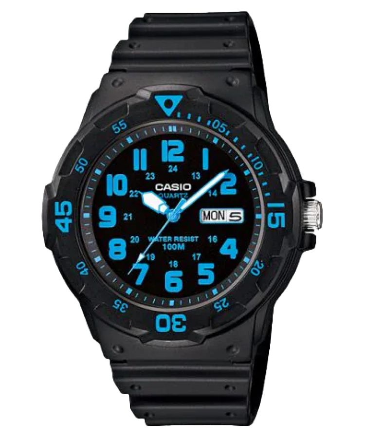 Casio Analog MRW200H-2BV Casio Erkek Siyah Açık Mavi | ENUYXQ472