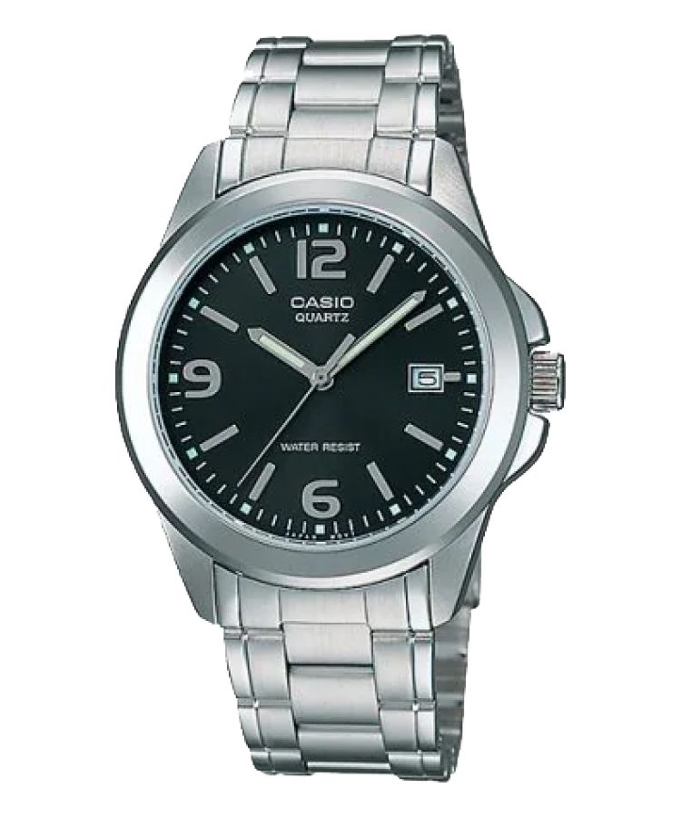 Casio And Analog Su Resistant MTP1215A-1A Casio Erkek Gümüş Siyah | KSTOJQ759