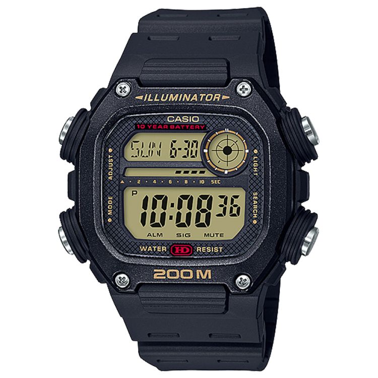 Casio Dijital DW291H-9AV Casio Erkek Siyah Altın | NCSVJI142