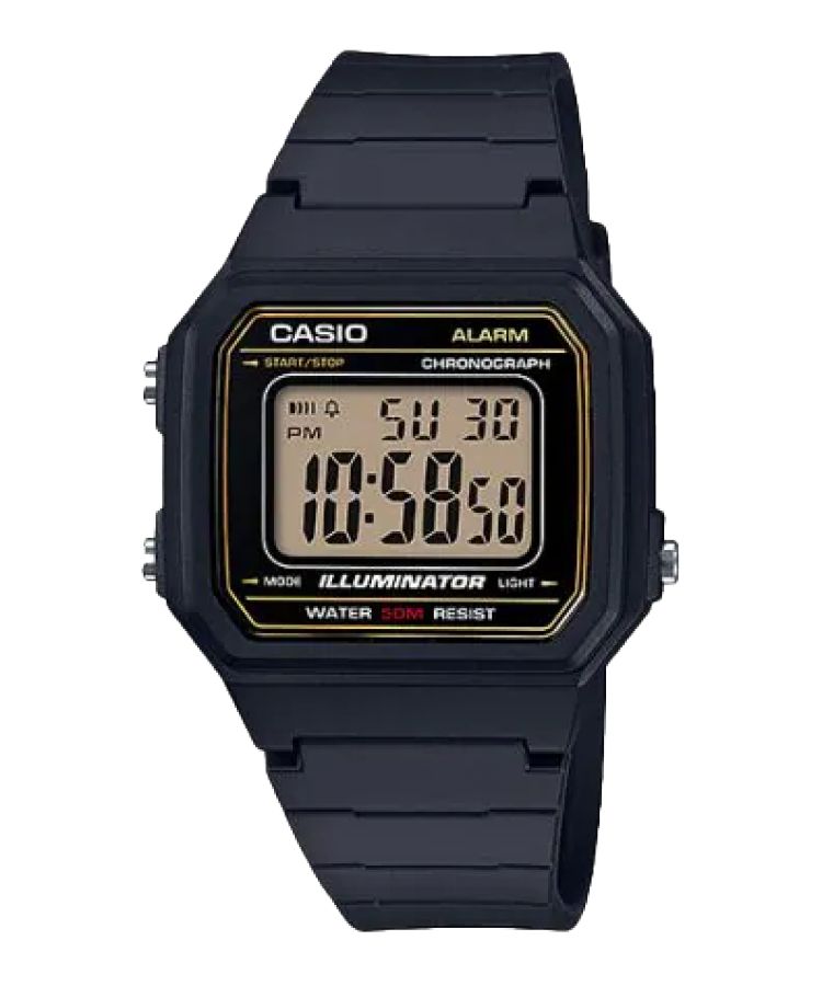 Casio Dijital Easy Reader W217H-9AV Casio Erkek Siyah | PWUQIT627