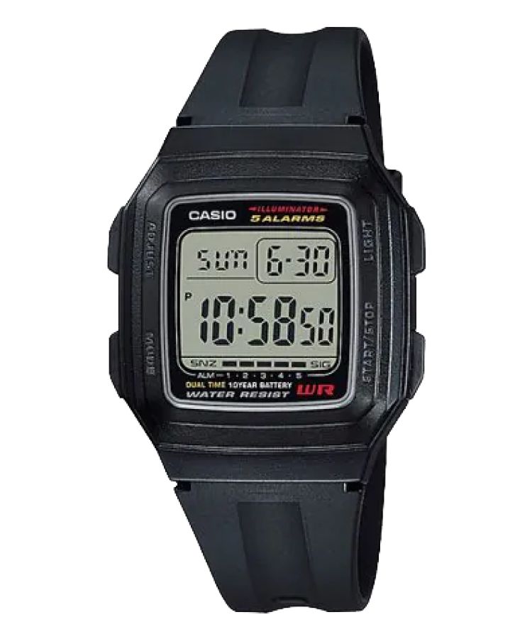 Casio Dijital F201WA-1AV Casio Erkek Siyah | DHWLJE798