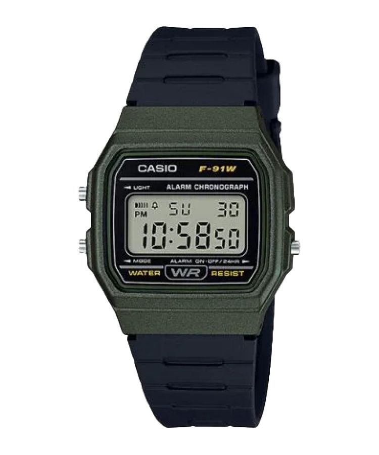 Casio Dijital F91WM-3A Casio Erkek Yeşil Siyah | TKGXHJ270