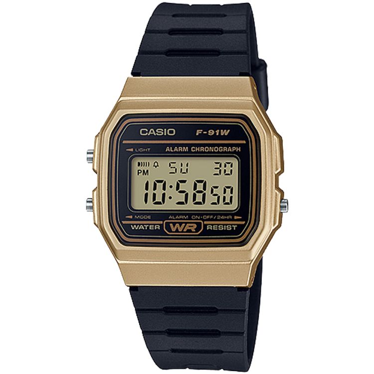 Casio Dijital F91WM-9A Casio Erkek Altın Siyah | DGIZKC682