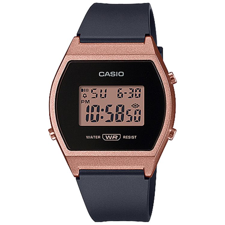 Casio Dijital LW204-1A Casio Erkek Siyah Pembe Altın | RFJCOD531