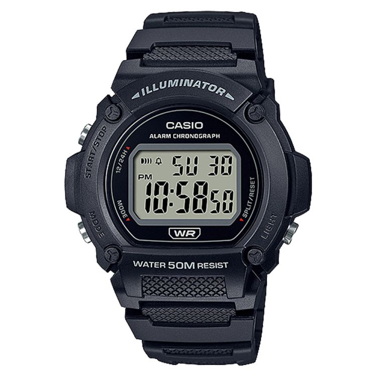 Casio Dijital W219H-1AV Casio Erkek Siyah | YKOMXS085