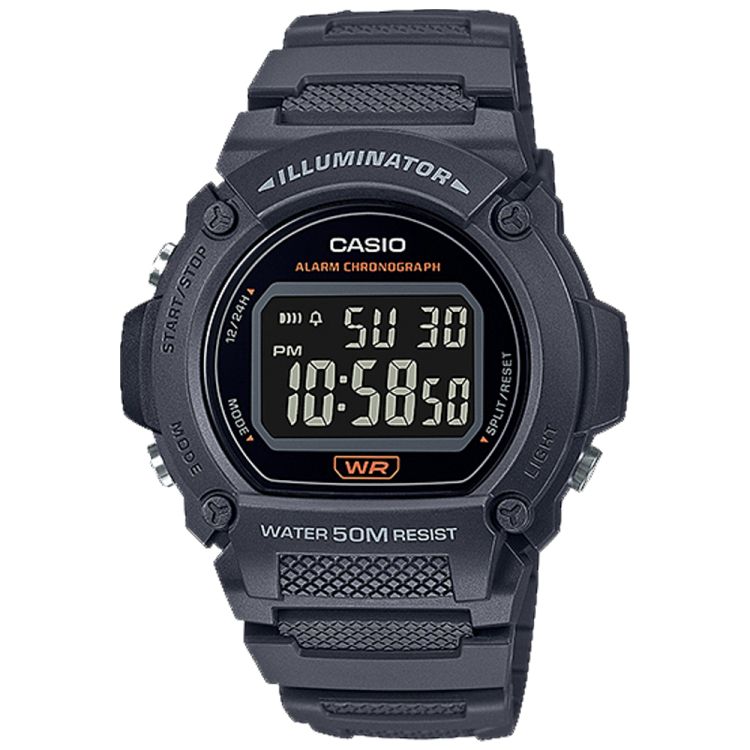 Casio Gray Dijital W219H-8BV Casio Erkek Gri | MIYJOH982