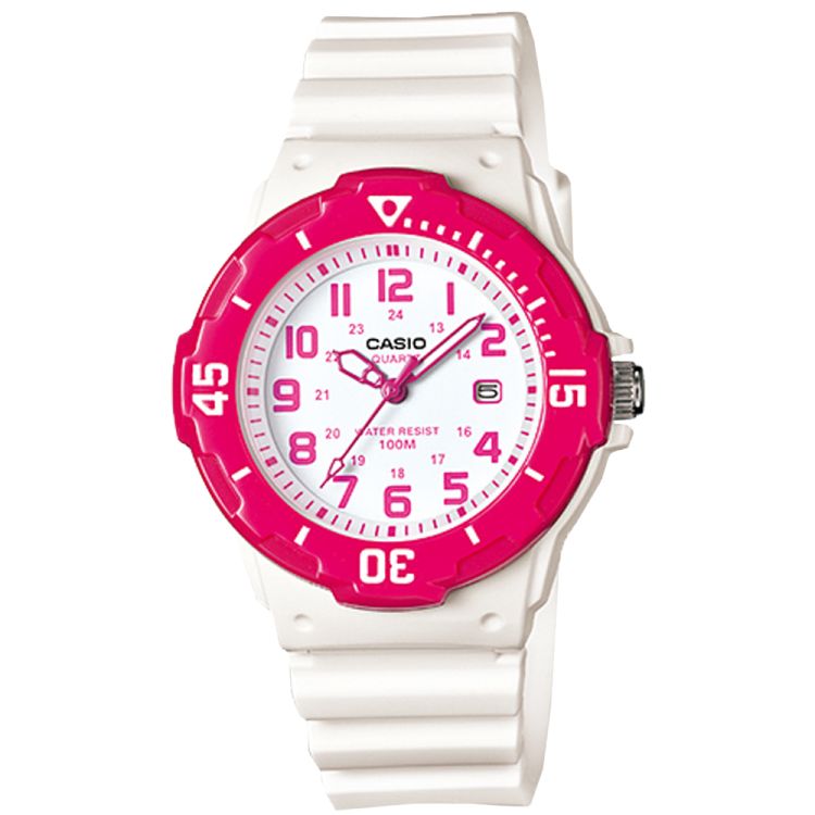 Casio Hot Analog LRW200H-4BV Casio Erkek Beyaz Pembe | GPCIDF170