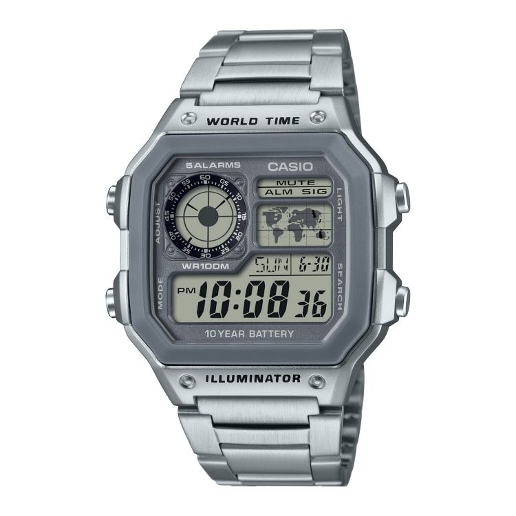 Casio Illuminator Dijital AE1200WHD7AV Casio Erkek Gümüş | JGTLFH658