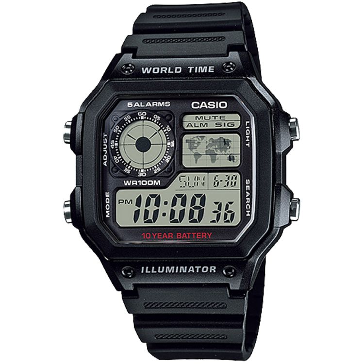 Casio Illuminator Dijital AE1200WH-1A Casio Erkek Siyah | MAFISO142