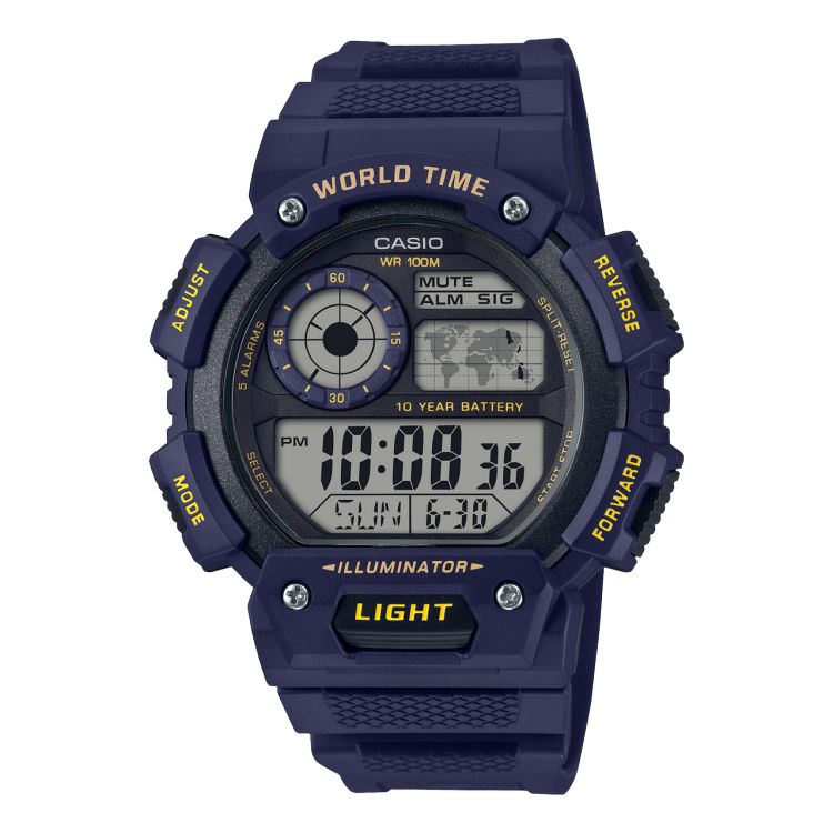 Casio Illuminator Dijital AE1400WH-2AV Casio Erkek Lacivert Mavi | GMKSPO691