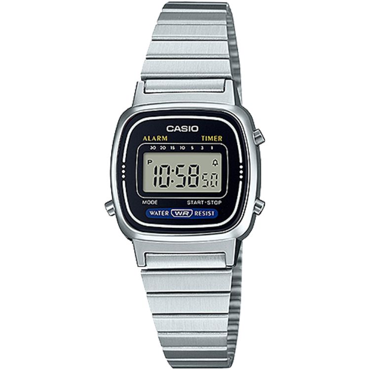 Casio Metal Dijital LA670WA-1 Casio Erkek Gümüş | WULJIM506