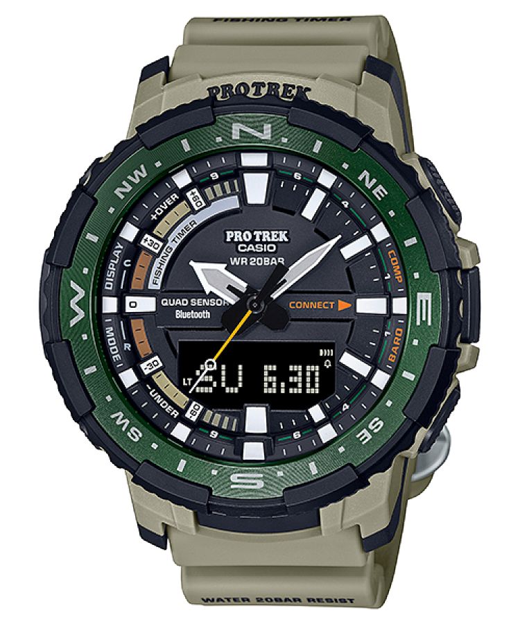 Casio PRTB70-5 Pro Trek Erkek Yeşil | ZYXOSQ376