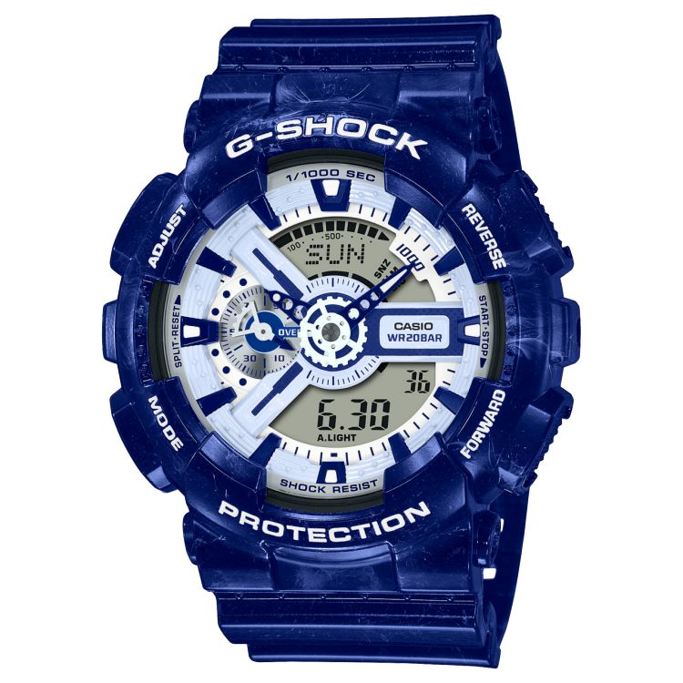 Casio Seramik Analog-Dijital GA110BWP-2A G-shock Erkek Mavi Beyaz | ALPBZY016